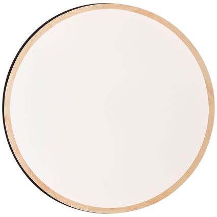 Brilliant - Plafonnier à intensité variable BAARLO LED/36W/230V 3000-6500K d. 50 cm noir/figuier caoutchouc + télécommande - FSC certifié