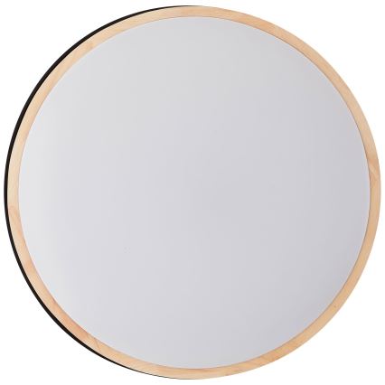 Brilliant - Plafonnier à intensité variable BAARLO LED/36W/230V 3000-6500K d. 50 cm noir/figuier caoutchouc + télécommande - FSC certifié