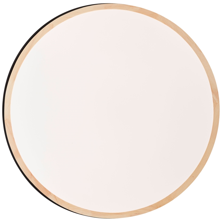 Brilliant - Plafonnier à intensité variable BAARLO LED/36W/230V 3000-6500K d. 50 cm noir/figuier caoutchouc + Télécommande