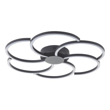 Brilliant - Plafonnier à intensité variable FICO LED/32W/230V 3000-6500K d. 65 cm noir + télécommande
