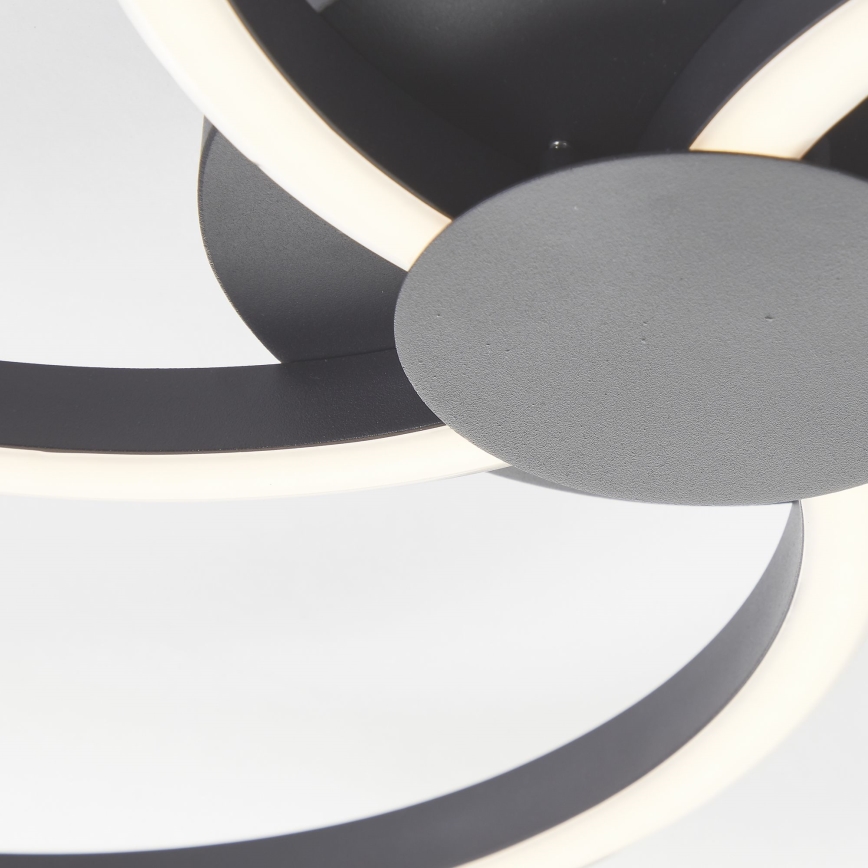 Brilliant - Plafonnier à intensité variable FICO LED/32W/230V d. 57 cm noir