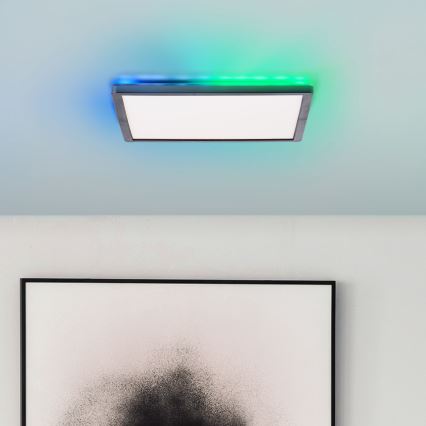 Brilliant - Plafonier RGBW à intensité variable SALTERY LED/20W/230V 3000-6500 + Télécommande