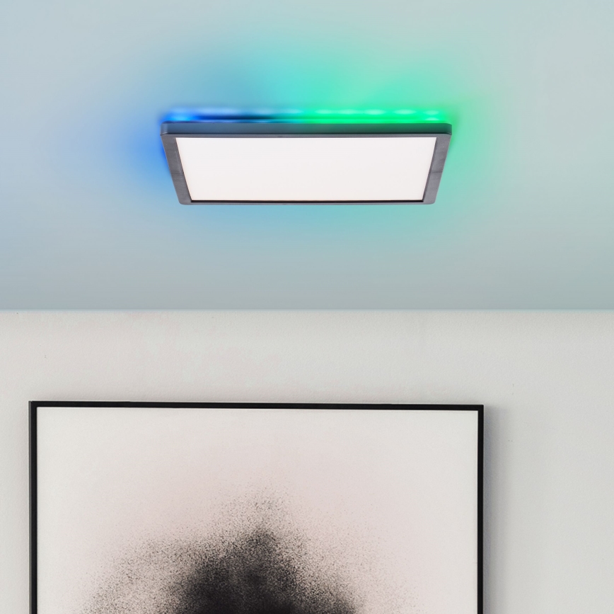 Brilliant - Plafonier RGBW à intensité variable SALTERY LED/20W/230V 3000-6500 + Télécommande