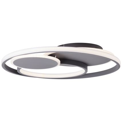 Brilliant - Plafonnier à intensité variable RUNDA LED/50W/230V 3000-6500K noir + Télécommande