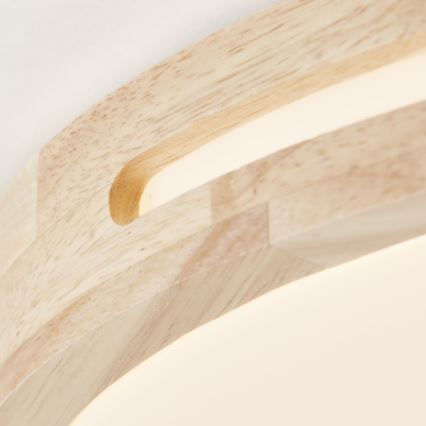 Brilliant - Plafonnier à intensité variable WOODBURY LED/24W/230V d. 39 cm figuier caoutchouc - FSC certifié
