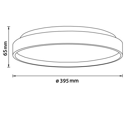 Brilliant - Plafonnier ALSON LED/26W/230V 3000/4500K d. 39,5 cm figuier caoutchouc - FSC certifié