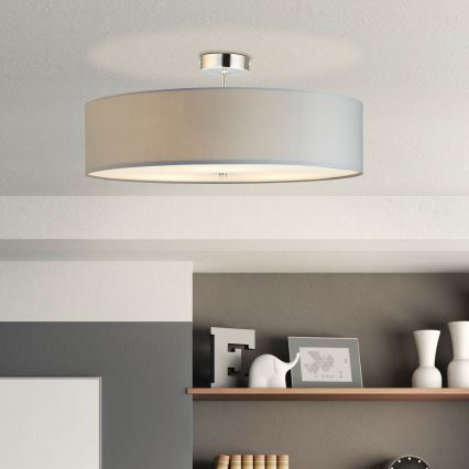 Brilliant - Plafonnier ANDRIA 3xE27/60W/230V d. 60 cm gris