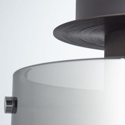 Brilliant - Plafonnier BETH 1xE27/60W/230V, Ø 20 cm, noir/fumé