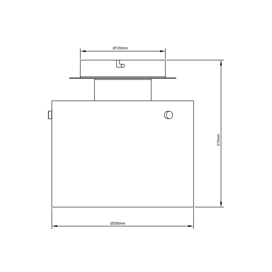 Brilliant - Plafonnier BETH 1xE27/60W/230V, Ø 20 cm, noir/fumé
