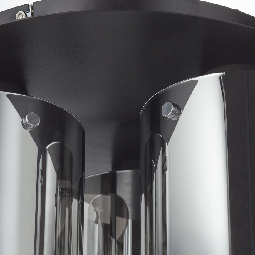 Brilliant - Plafonnier BETH 3xE27/60W/230V Ø 37 cm noir/fumé