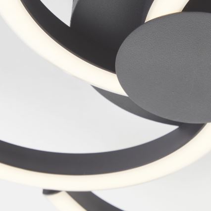Brilliant - Plafonnier FICO LED/22W/230V d. 34 cm noir