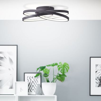 Brilliant - Plafonnier LABYRINTH LED/40W/230V d. 39,5 cm noir