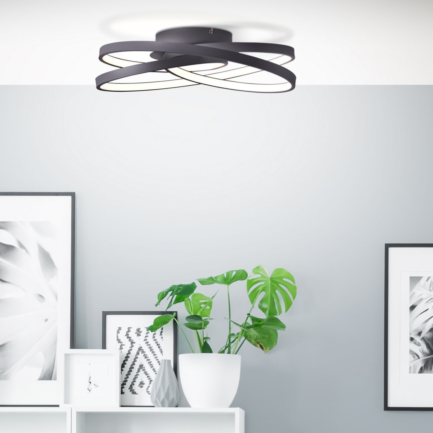 Brilliant - Plafonnier LABYRINTH LED/40W/230V d. 39,5 cm noir