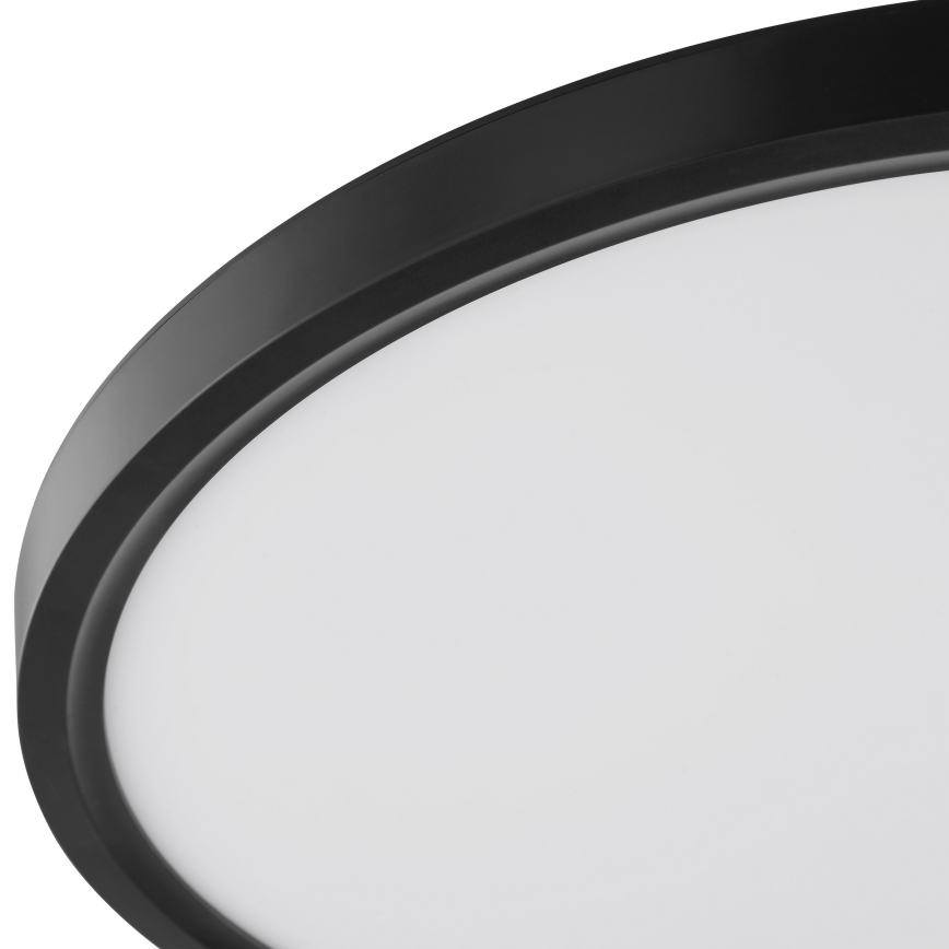 Brilliant - Plafonnier LED avec capteur de mouvement et capteur crépusculaire GALO LED/26W/230V Ø 40 cm noir