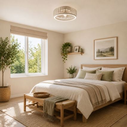 Brilliant - Plafonnier LED dimmable avec ventilateur CAPO LED/36W/230V 2700-6500K Ø 48 cm beige + télécommande