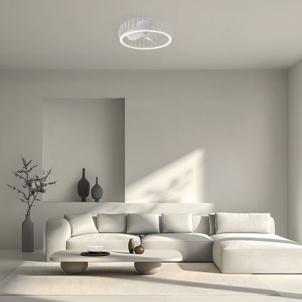 Brilliant - Plafonnier LED dimmable avec ventilateur CAPO LED/36W/230V 2700-6500K Ø 48 cm blanc + télécommande
