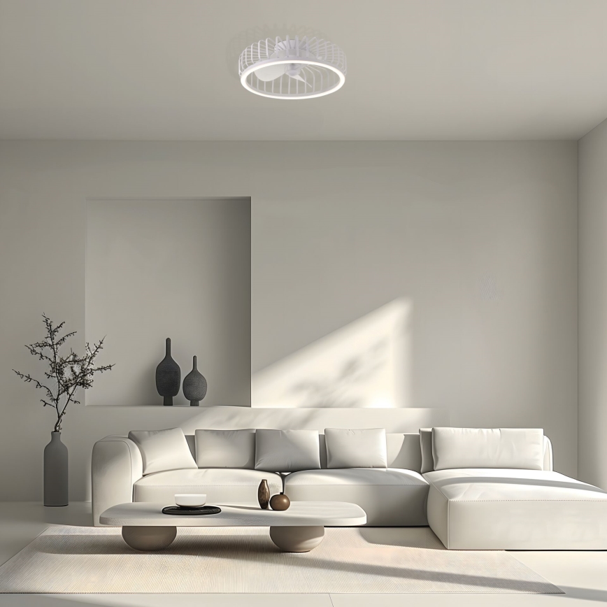 Brilliant - Plafonnier LED dimmable avec ventilateur CAPO LED/36W/230V 2700-6500K Ø 48 cm blanc + télécommande