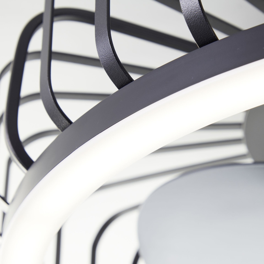 Brilliant - Plafonnier dimmable à LED avec ventilateur CAPO LED/36W/230V 2700-6500K Ø 48 cm noir + télécommande
