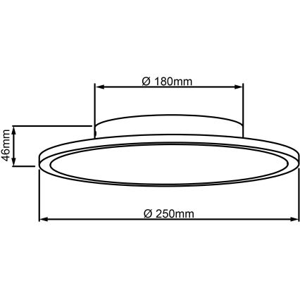 Brilliant - Plafonnier LED BUFFI LED/12W/230V d. 25 cm 4000K