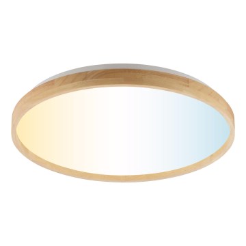 Brilliant - Plafonnier LED dimmable ALSON LED/21W/230V 3000-6500K Ø 49,5 cm bois d'hévéa + télécommande