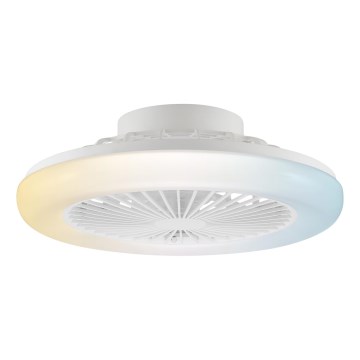 Brilliant - Plafonnier LED dimmable avec ventilateur MONTERO LED/20W/230V 2700-6500K Ø 42 cm blanc + télécommande