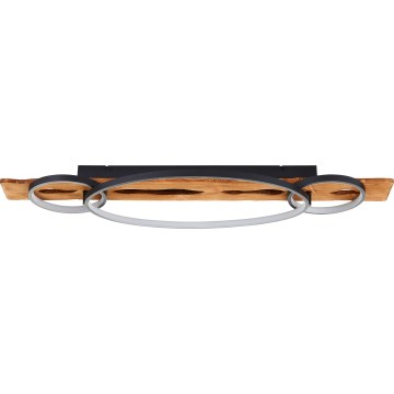 Brilliant - Plafonnier LED dimmable PIRUS LED/40W/230V 30x90 cm en bois d'hévéa