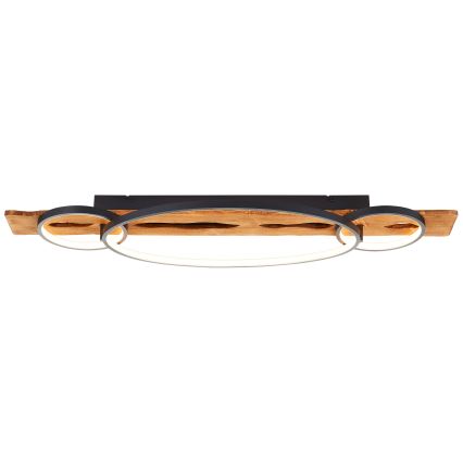 Brilliant - Plafonnier LED dimmable PIRUS LED/40W/230V 30x90 cm en bois d'hévéa