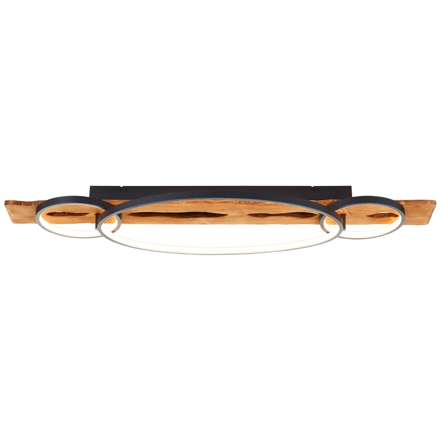 Brilliant - Plafonnier LED dimmable PIRUS LED/40W/230V 30x90 cm en bois d'hévéa