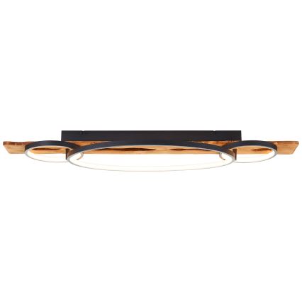 Brilliant - Plafonnier LED dimmable PIRUS LED/40W/230V 30x90 cm en bois d'hévéa