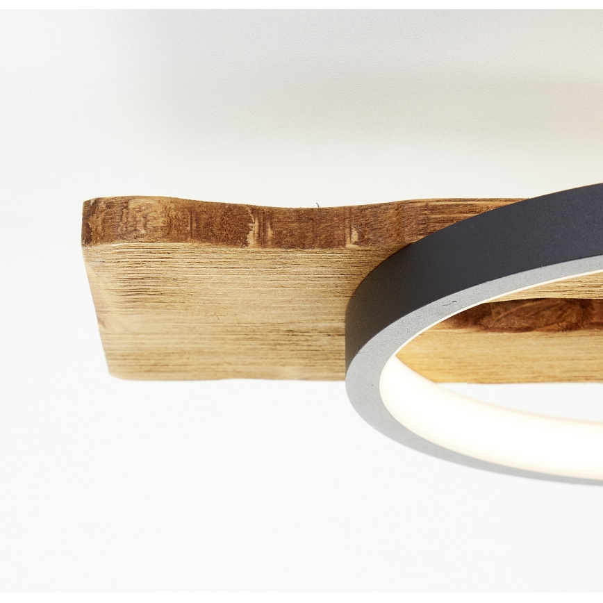 Brilliant - Plafonnier LED dimmable PIRUS LED/40W/230V 30x90 cm en bois d'hévéa