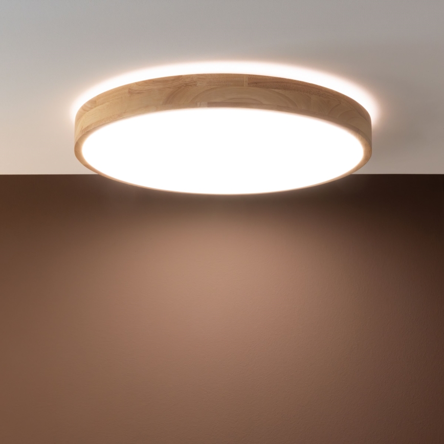 Brilliant - Plafonnier LED dimmable SLIMLINE LED/60W/230V 3000-6500K Ø 45 cm bois d'hévéa + télécommande