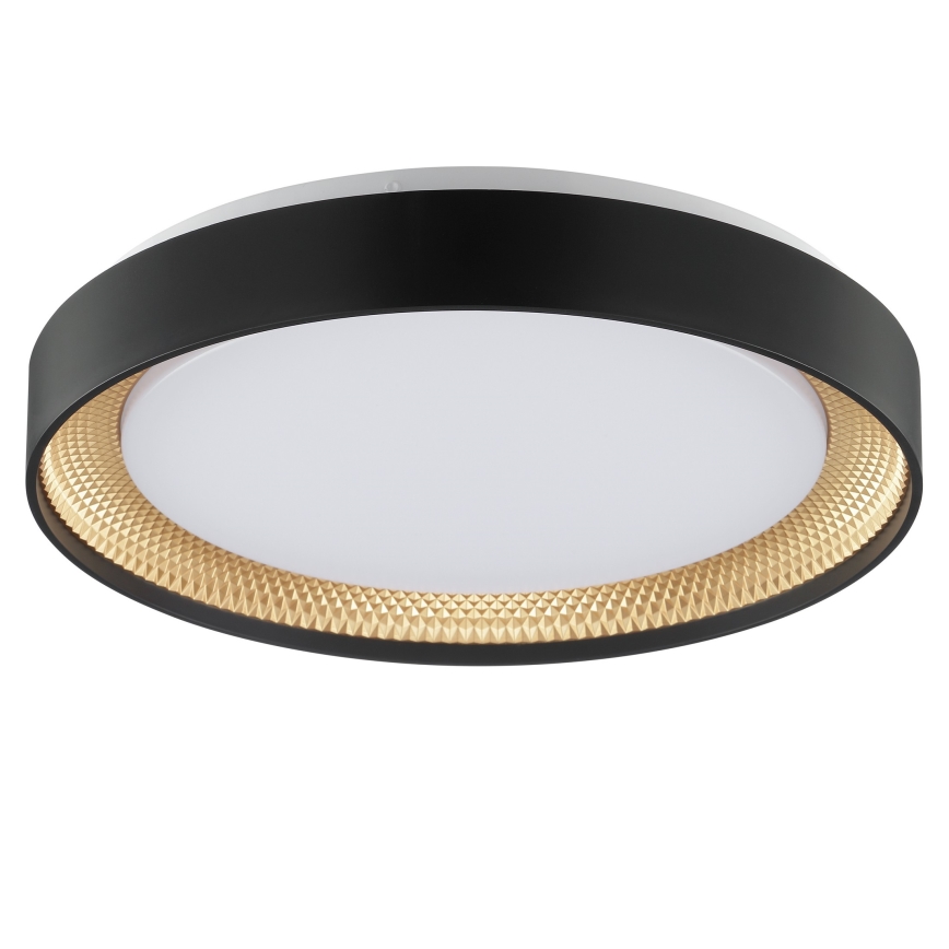 Brilliant - Plafonnier LED dimmable WALDO LED/24W/230V 3000-6500K Ø 38,5 cm noir/doré + télécommande