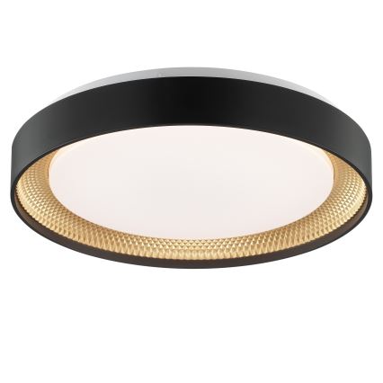 Brilliant - Plafonnier LED dimmable WALDO LED/24W/230V 3000-6500K Ø 38,5 cm noir/doré + télécommande