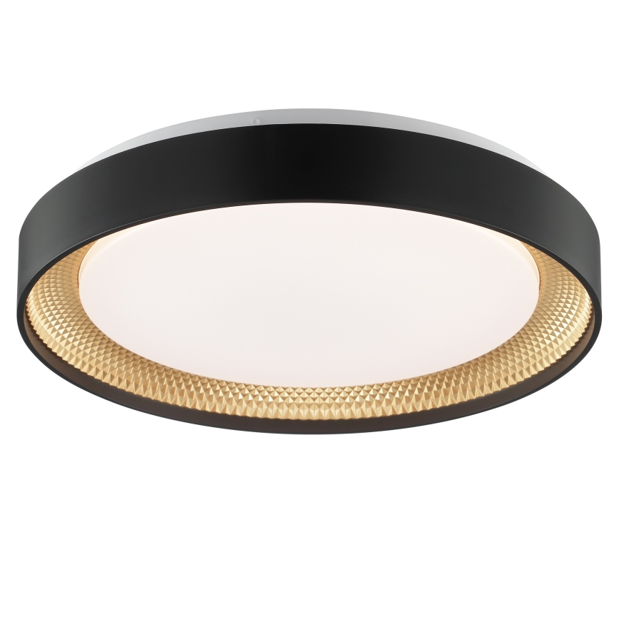 Brilliant - Plafonnier LED dimmable WALDO LED/24W/230V 3000-6500K Ø 38,5 cm noir/doré + télécommande