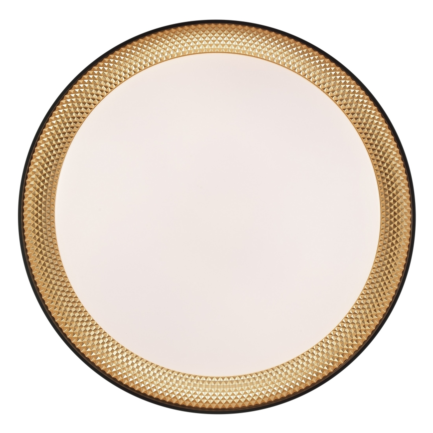 Brilliant - Plafonnier LED dimmable WALDO LED/24W/230V 3000-6500K Ø 38,5 cm noir/doré + télécommande