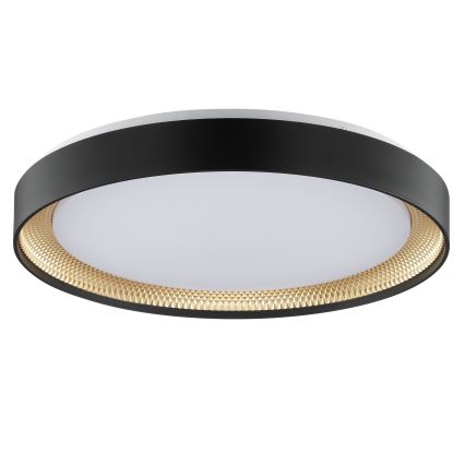 Brilliant - Plafonnier LED dimmable WALDO LED/36W/230V 3000-6500K Ø 48,5 cm noir/doré + télécommande