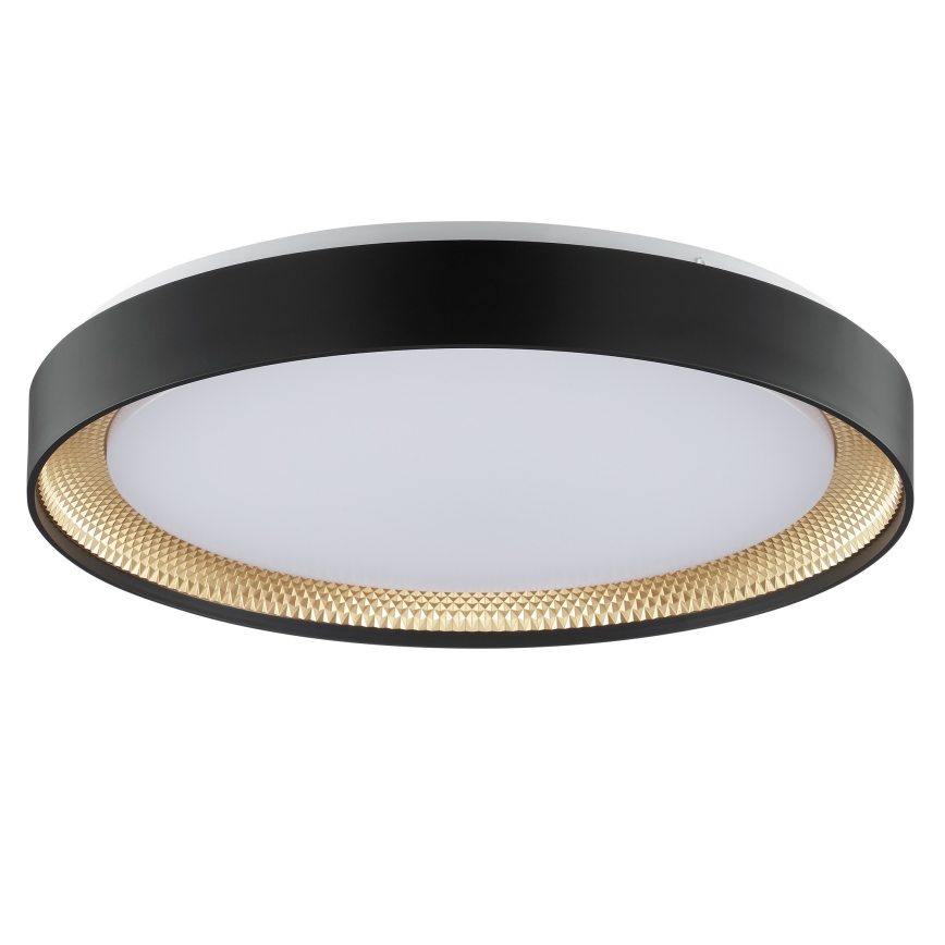 Brilliant - Plafonnier LED dimmable WALDO LED/36W/230V 3000-6500K Ø 48,5 cm noir/doré + télécommande