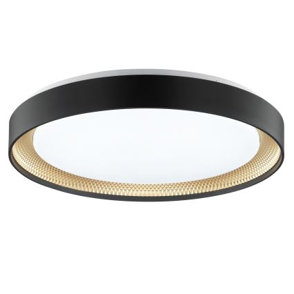 Brilliant - Plafonnier LED dimmable WALDO LED/36W/230V 3000-6500K Ø 48,5 cm noir/doré + télécommande