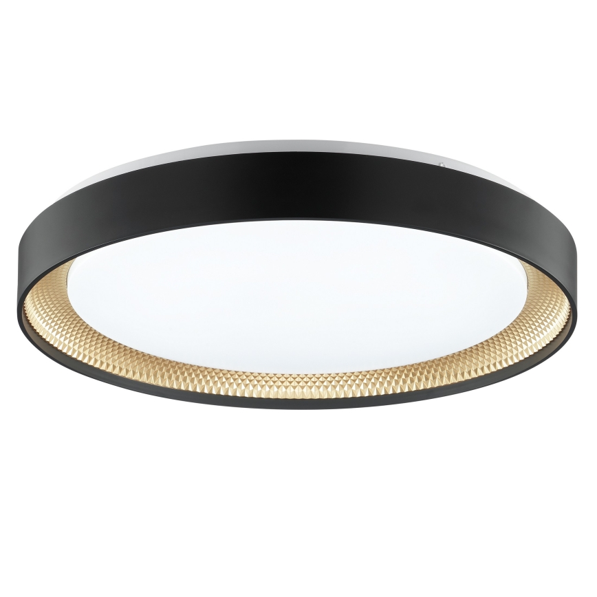 Brilliant - Plafonnier LED dimmable WALDO LED/36W/230V 3000-6500K Ø 48,5 cm noir/doré + télécommande
