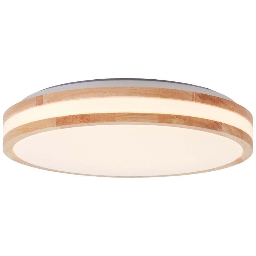 Brilliant - Plafonnier LED LASKOS LED 22 W / 230 V Ø 38 cm, bois d'hévéa