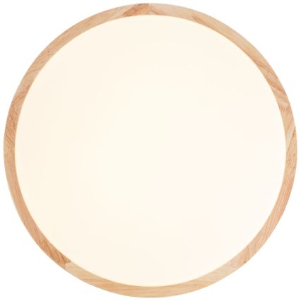 Brilliant - Plafonnier LED LASKOS LED 22 W / 230 V Ø 38 cm, bois d'hévéa