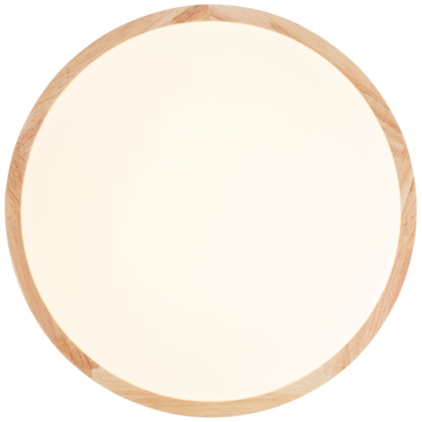 Brilliant - Plafonnier LED LASKOS LED 22 W / 230 V Ø 38 cm, bois d'hévéa