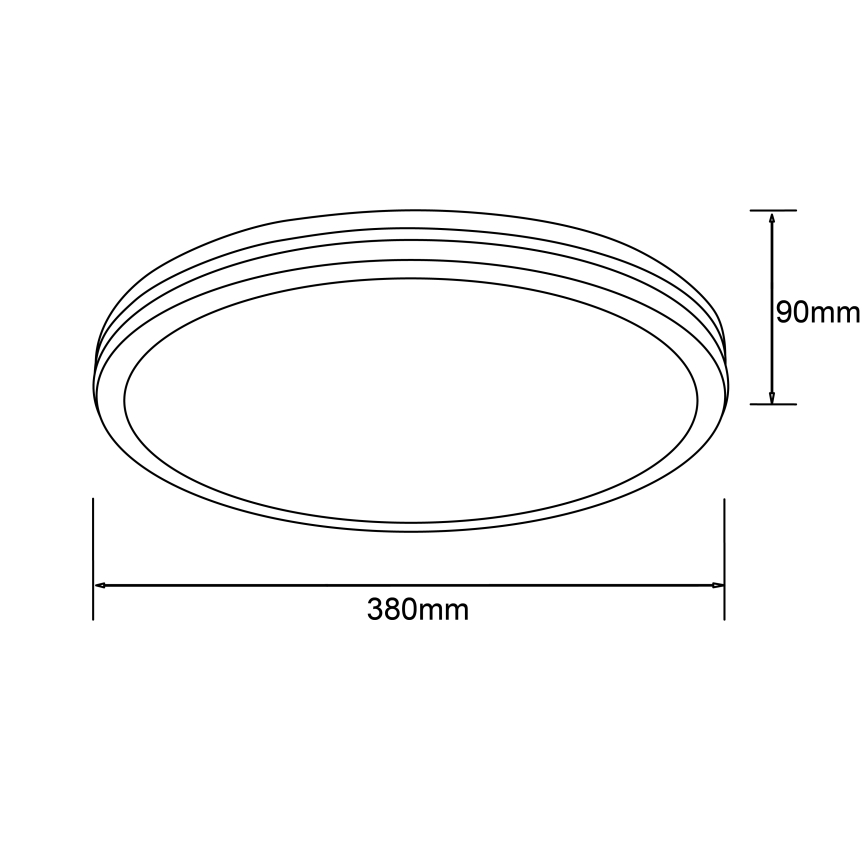Brilliant - Plafonnier LED LASKOS LED 22 W / 230 V Ø 38 cm, bois d'hévéa