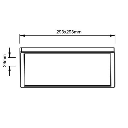 Brilliant - Plafonnier LED MILTON LED/18W/230V 29,3x29,3 cm blanc