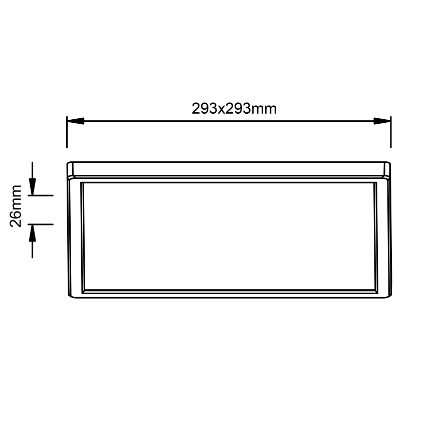 Brilliant - Plafonnier LED MILTON LED/18W/230V 29,3x29,3 cm noir