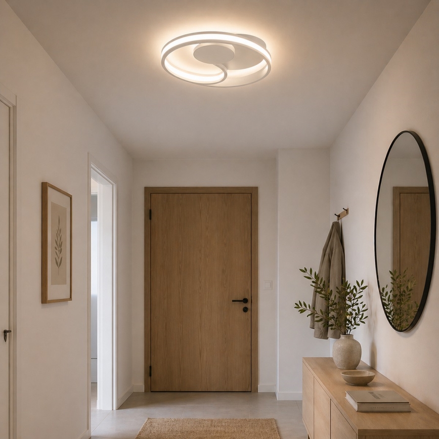 Brilliant - Plafonnier LED REVOLA 33 W / 230 V, 3000 / 4000 / 6500 K, Ø 40 cm, blanc