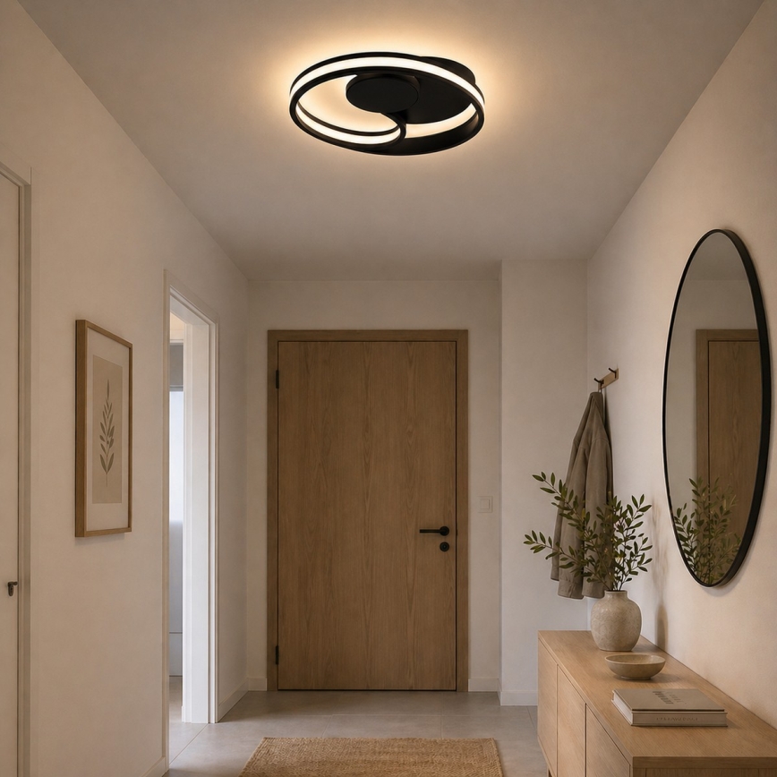 Brilliant - Plafonnier LED REVOLA LED/33W/230V 3000/4000/6500K Ø 40 cm noir