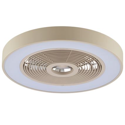 Brilliant - Plafonnier LED RGBW dimmable avec ventilateur CATANIA LED/37W/230V 2700-6500K Ø 48,6 cm beige + télécommande