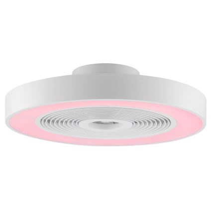 Brilliant - Plafonnier LED RGBW dimmable avec ventilateur CATANIA LED/37W/230V 2700-6500K Ø 48,6 cm blanc + télécommande