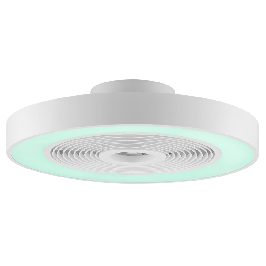 Brilliant - Plafonnier LED RGBW dimmable avec ventilateur CATANIA LED/37W/230V 2700-6500K Ø 48,6 cm blanc + télécommande